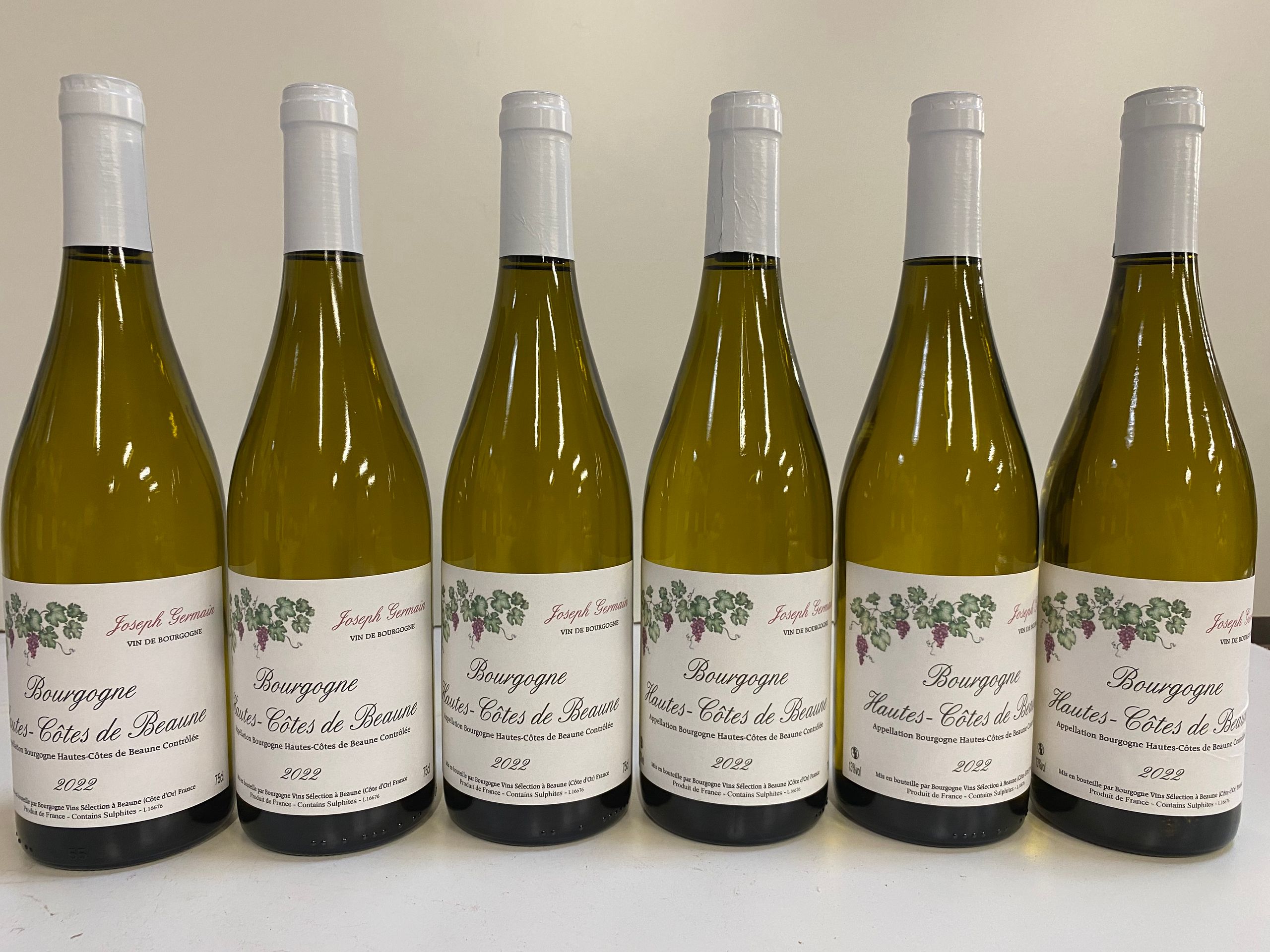 6 Bouteilles Hautes Côtes de Beaune 2022 Blanc Domaine Joseph Germain - Lazuli