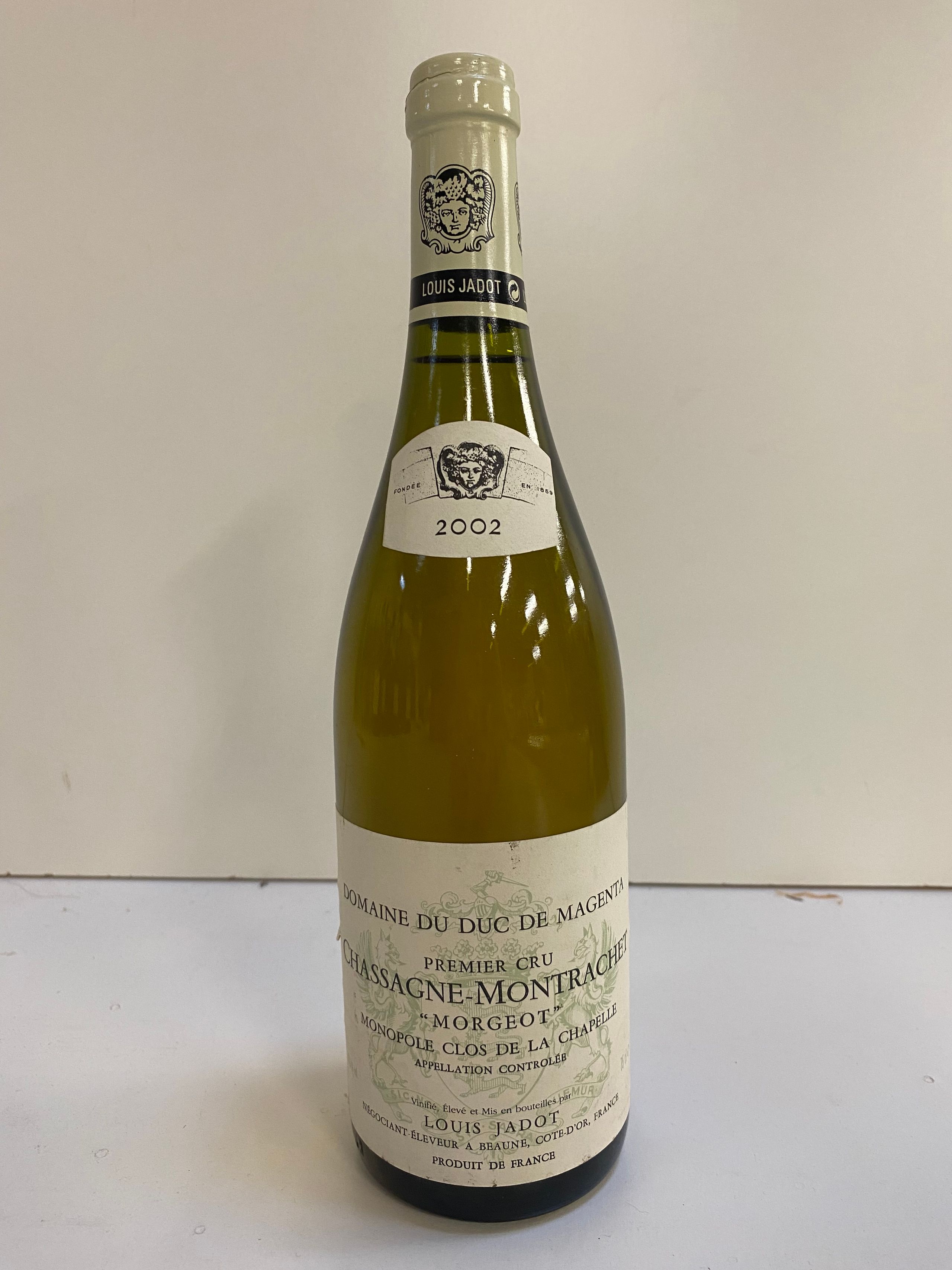 1 bouteille Chassagne Montrachet 1er Cru Morged 2002 - Lazuli