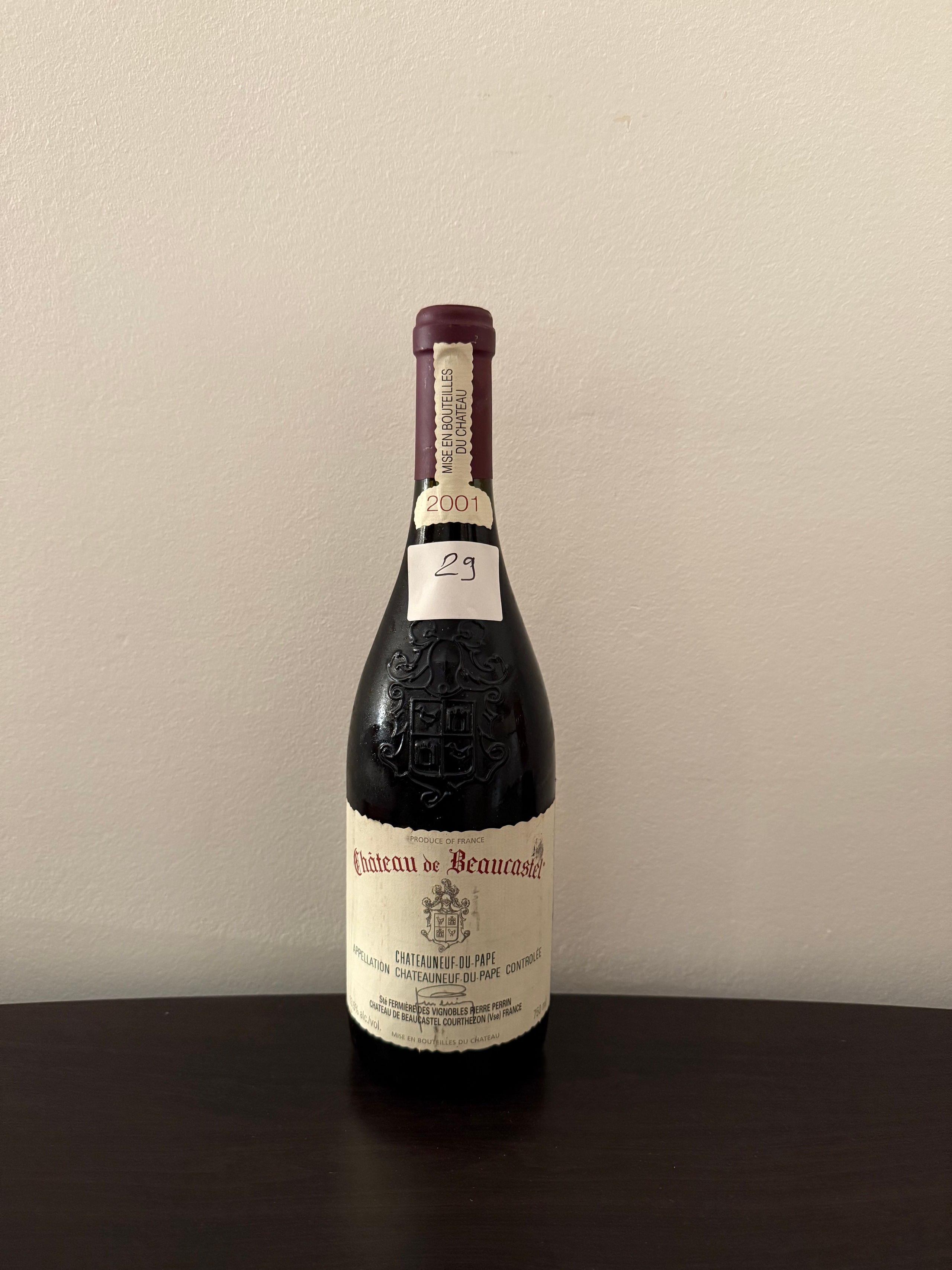 1 bouteille chateauneuf du pape château beau castel « hommage à Jacques Perrin » - Lazuli