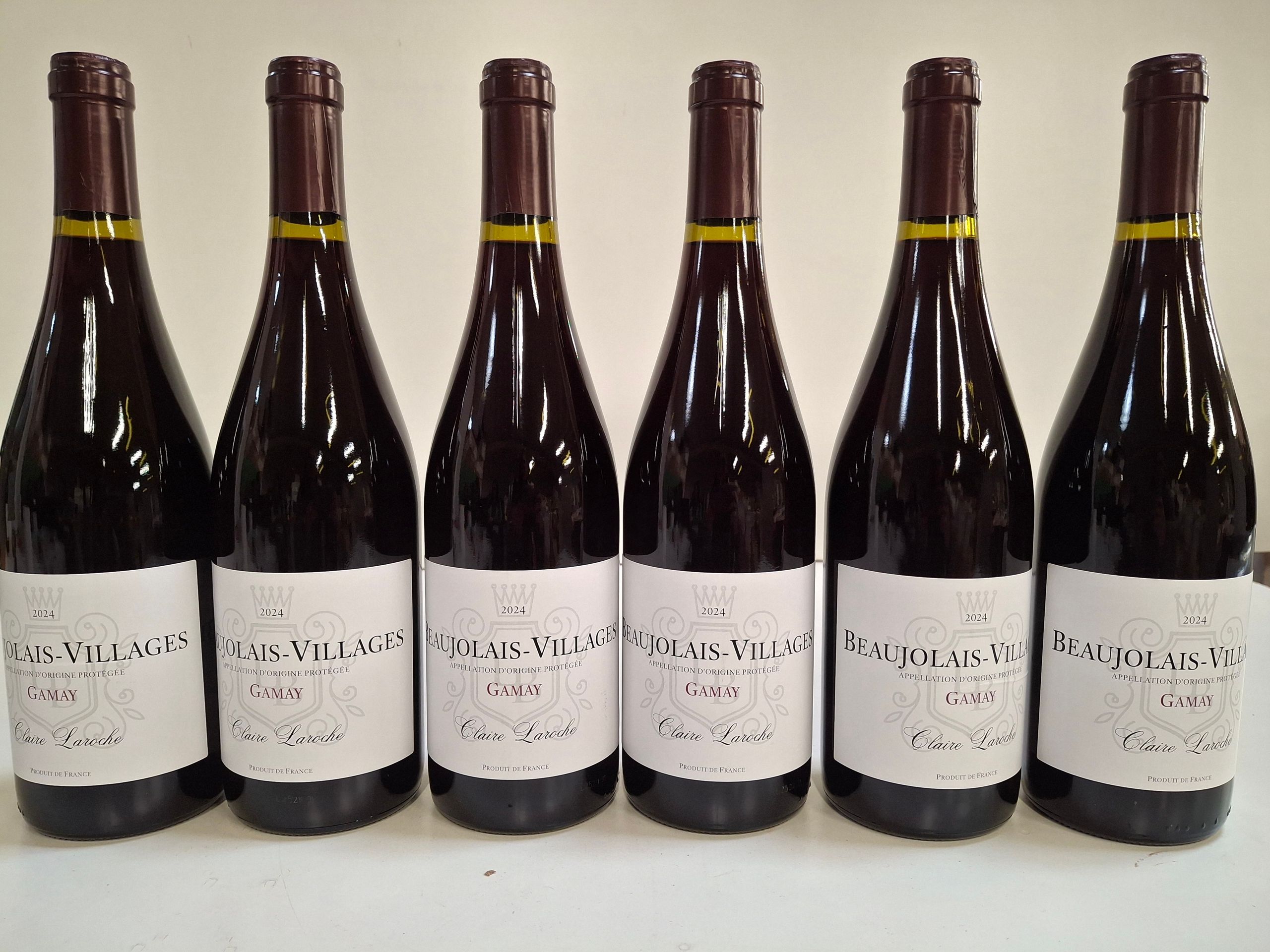 6 bouteilles Beaujolais-Village 2024 Domaine Claire Laroche cépage Gamay - Lazuli