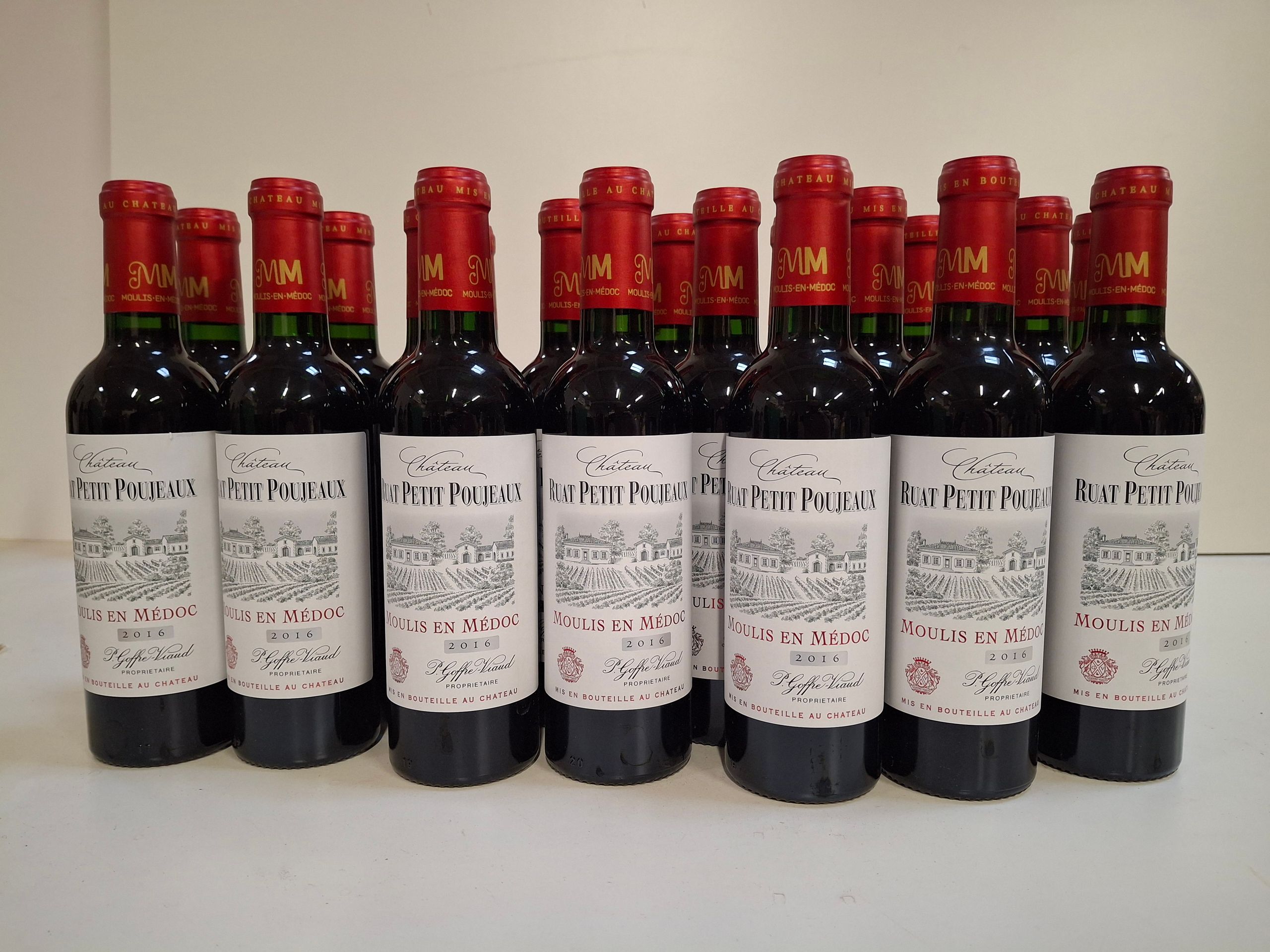 12 Demis- Bouteilles Château Ruat Petit Poujeaux 2016, Moulis en Médoc, bouteilles de 37,5cl - Lazuli