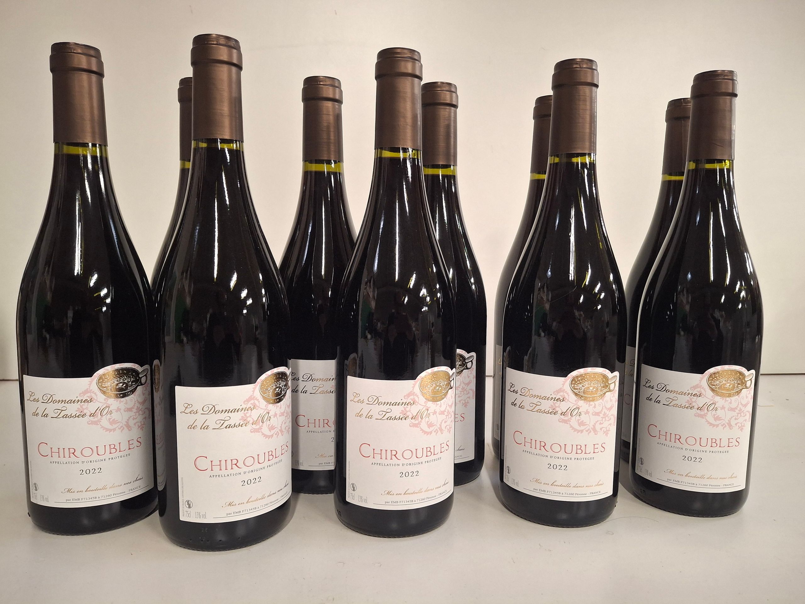 10 bouteilles Chiroubles cru du Beaujolais 2022 Domaine de la Tasse D’or - Lazuli
