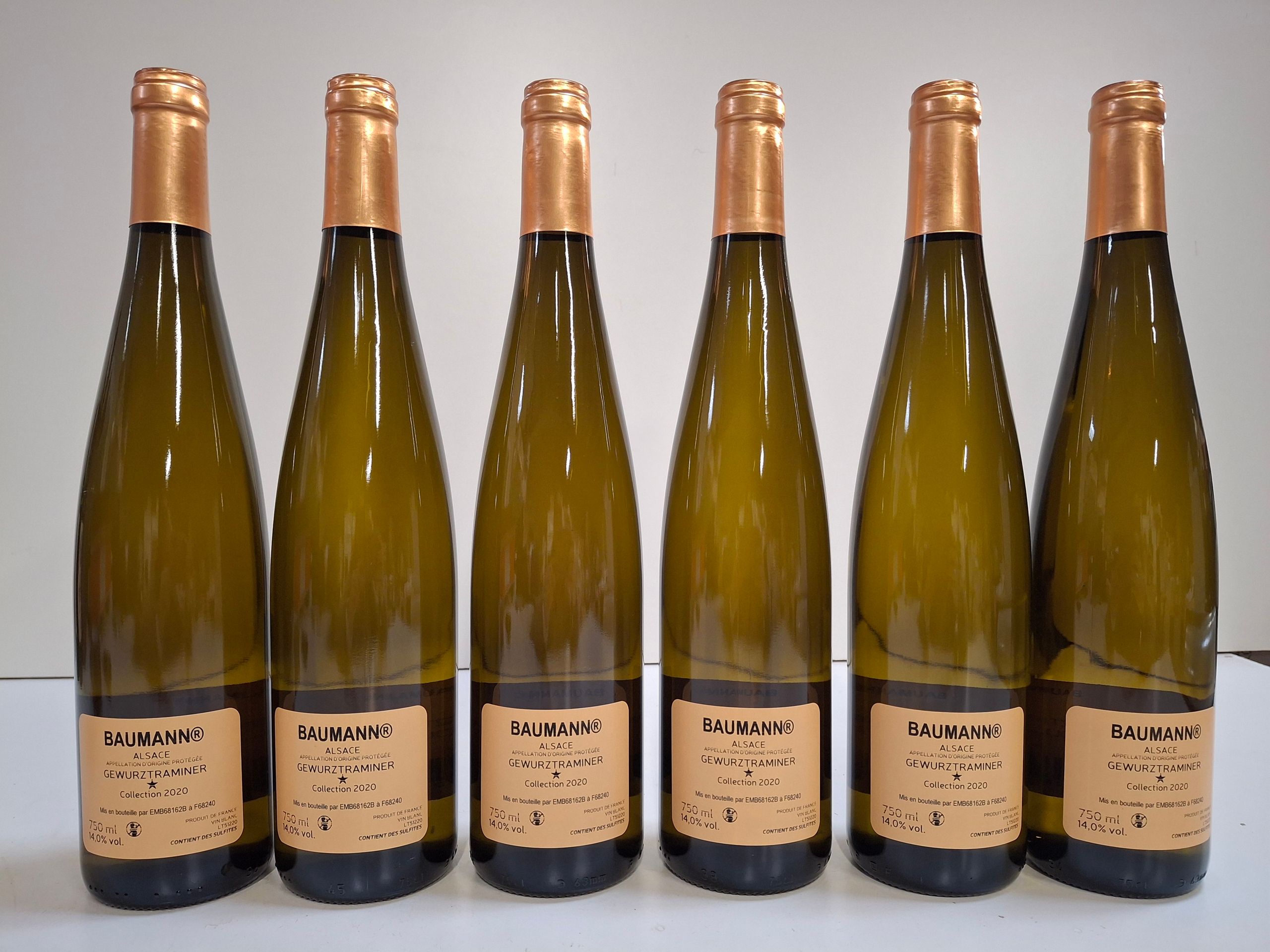 6 bouteilles Gewurztraminer collection 2000 Baumann Grand Vin d’Alsace - Lazuli