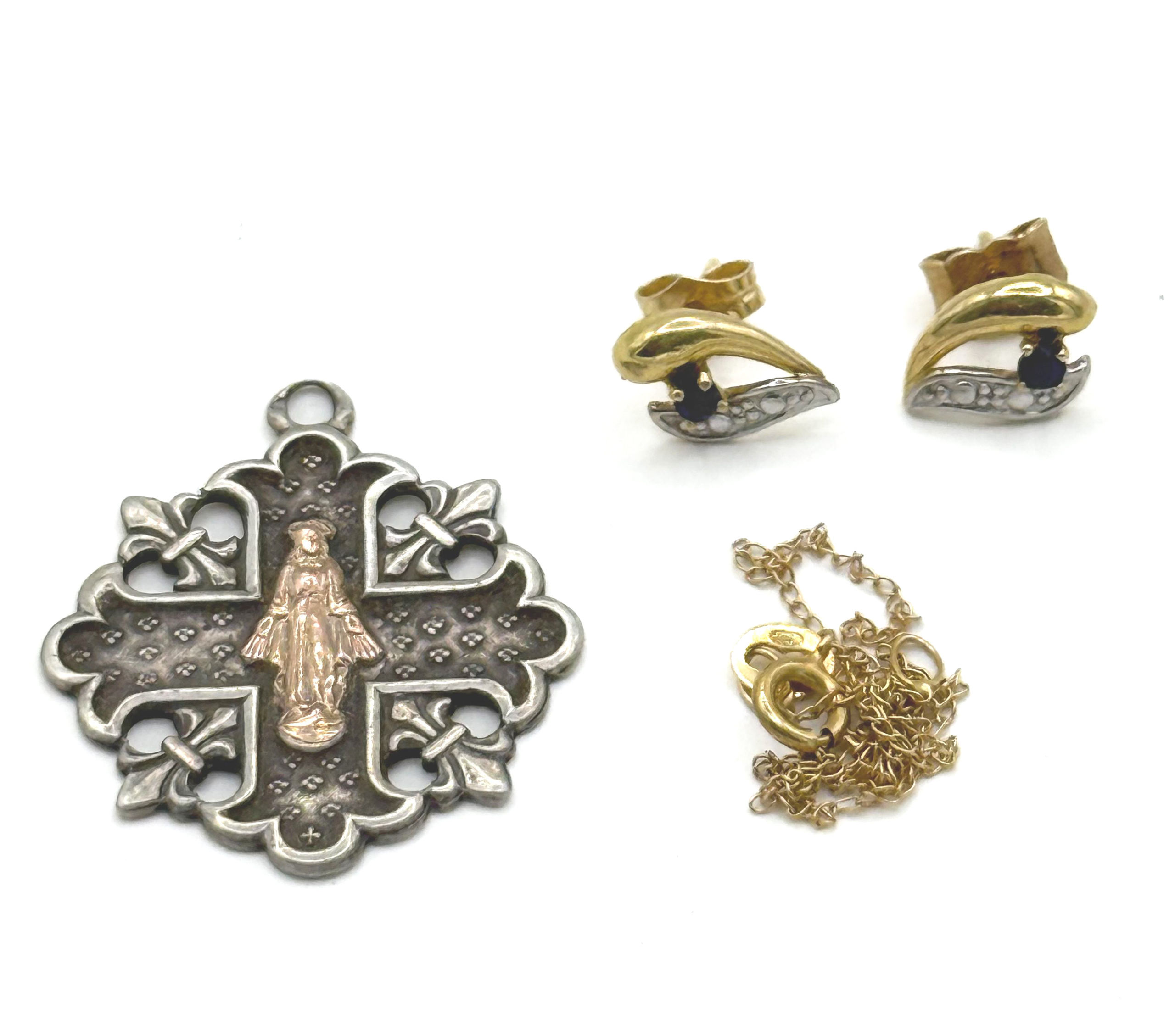 Bracelet manchette en argent et bronze à décor d&rsquo;une tête de femme, dans le goût de l&rsquo;Art Nouveau. - Lazuli