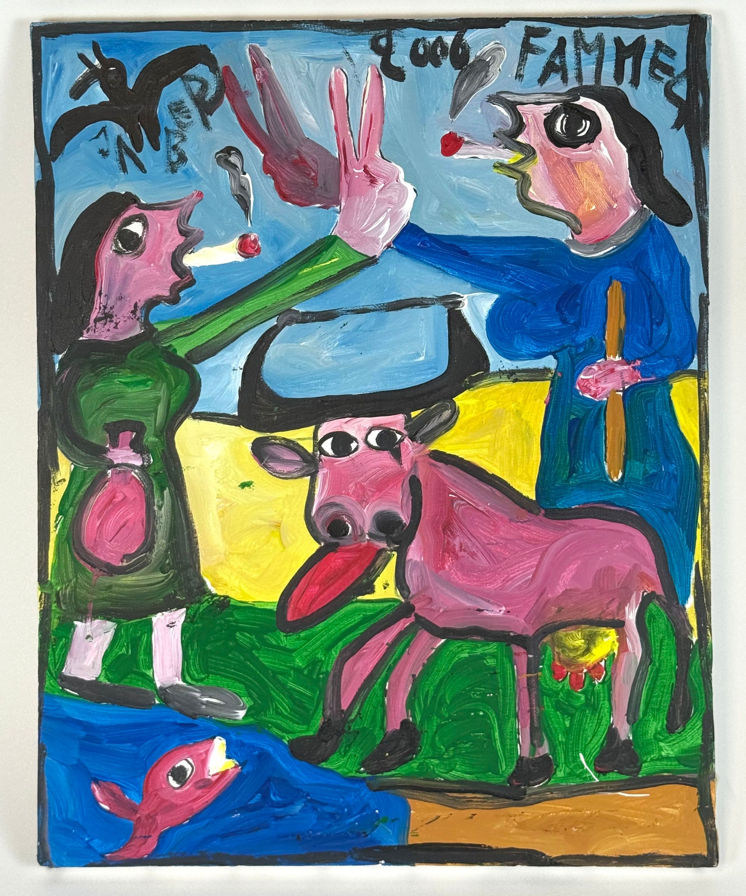 Cafetière en pierre noire et inscustation de pierres bleues et rouges - Lazuli