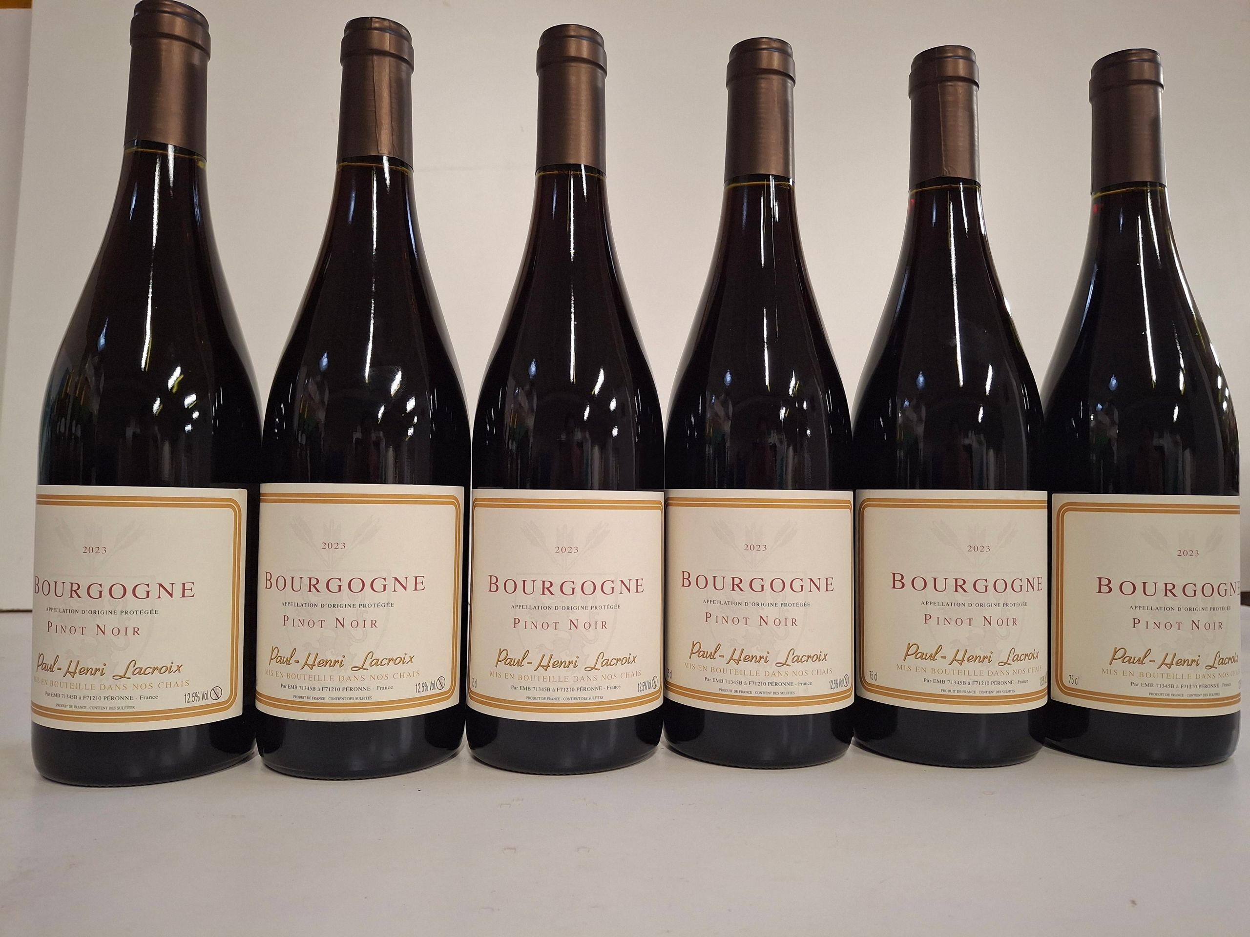 6 Bouteilles Pinot Noir 2023 Bourgogne Rouge Domaine Paul Henri Lacroix - Lazuli