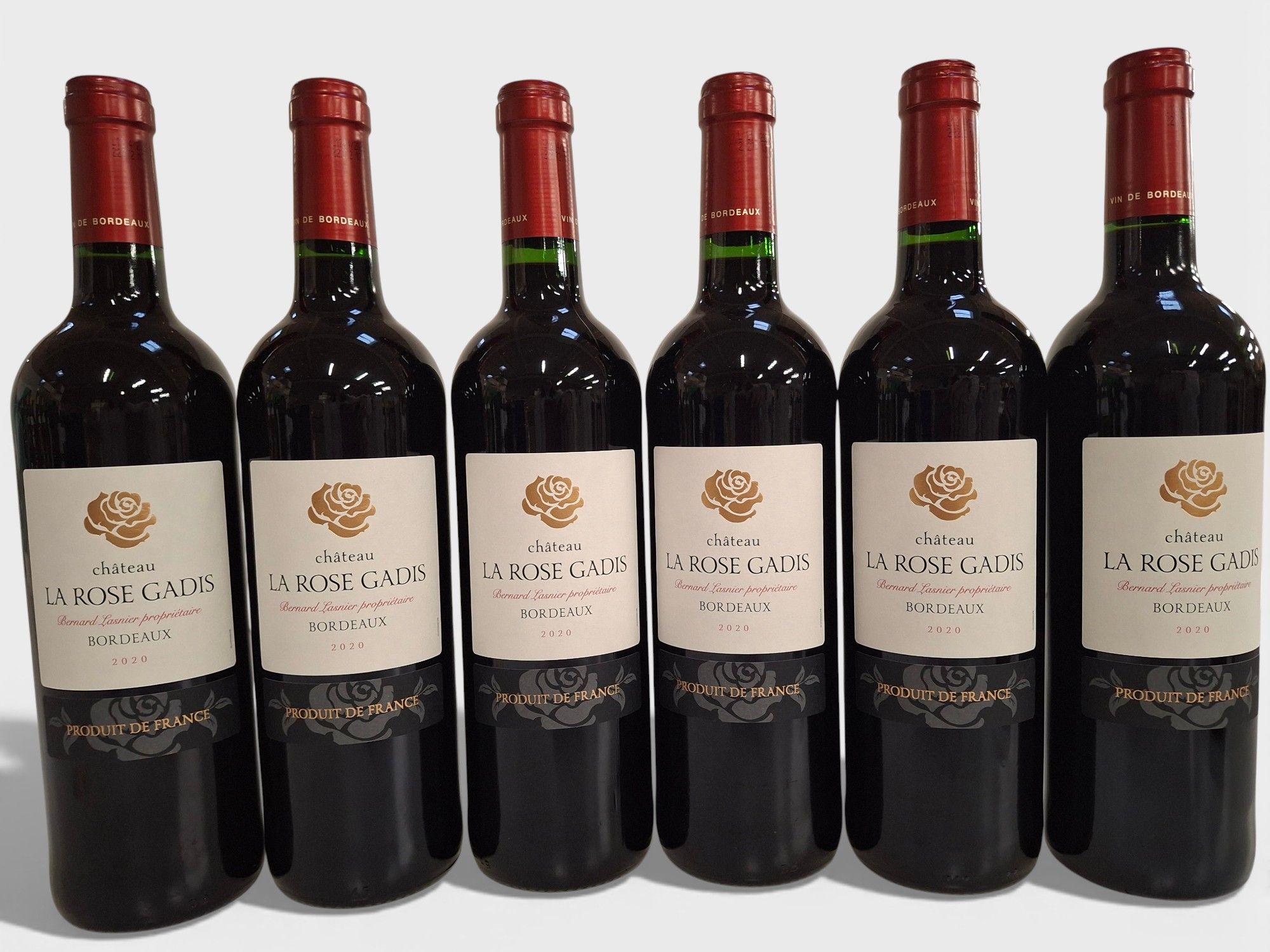 Lot de 12 bouteilles Château de Garros 2019 dans la Caisse Bois d&rsquo;Origine   Famille Borie, Bordeaux Supérieur, état parfait jamais ouverte - Lazuli