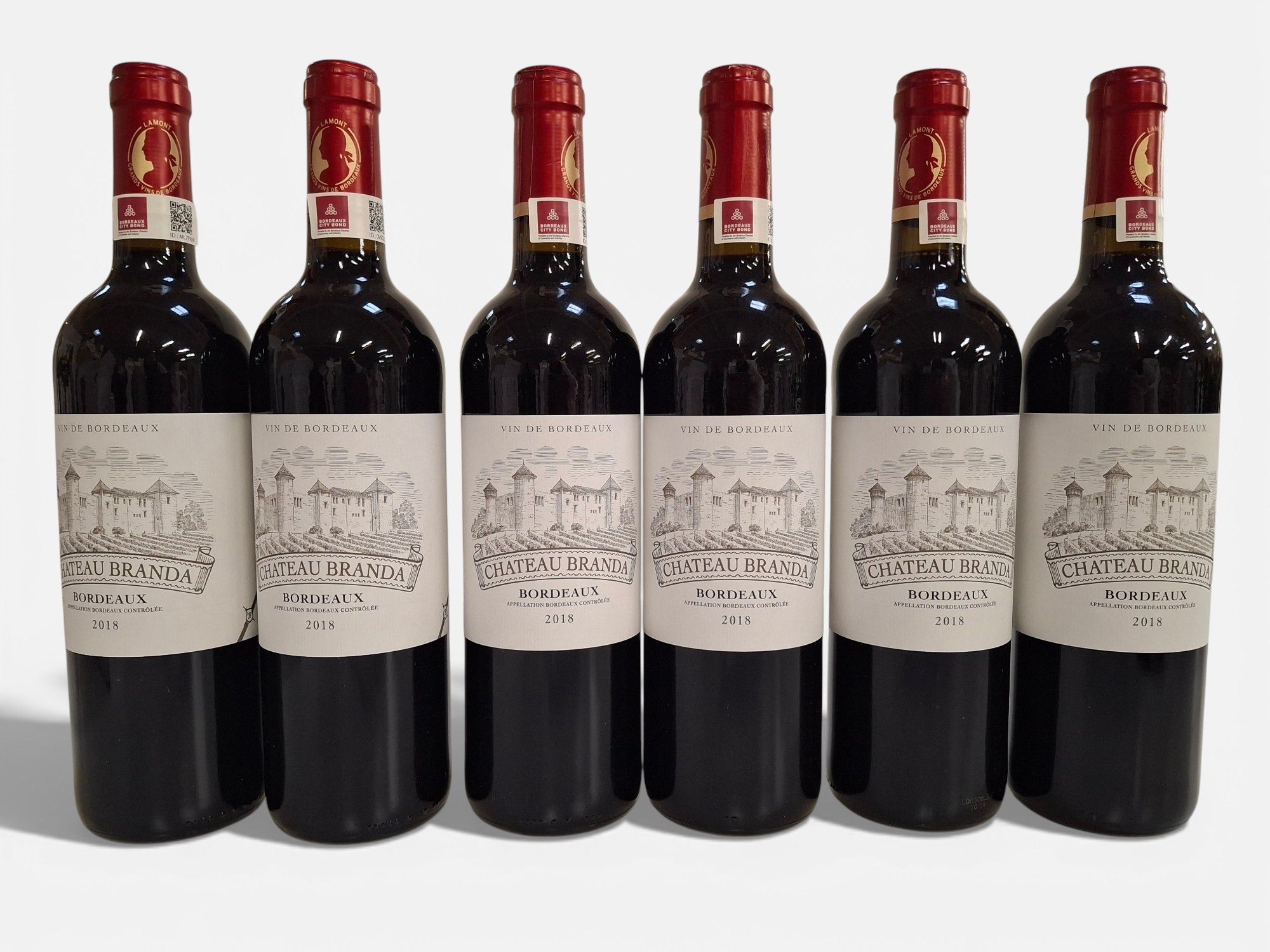 Lot de 6 bouteilles Château Blagnac Haut-Médoc 2021, récoltant, état parfait - Lazuli