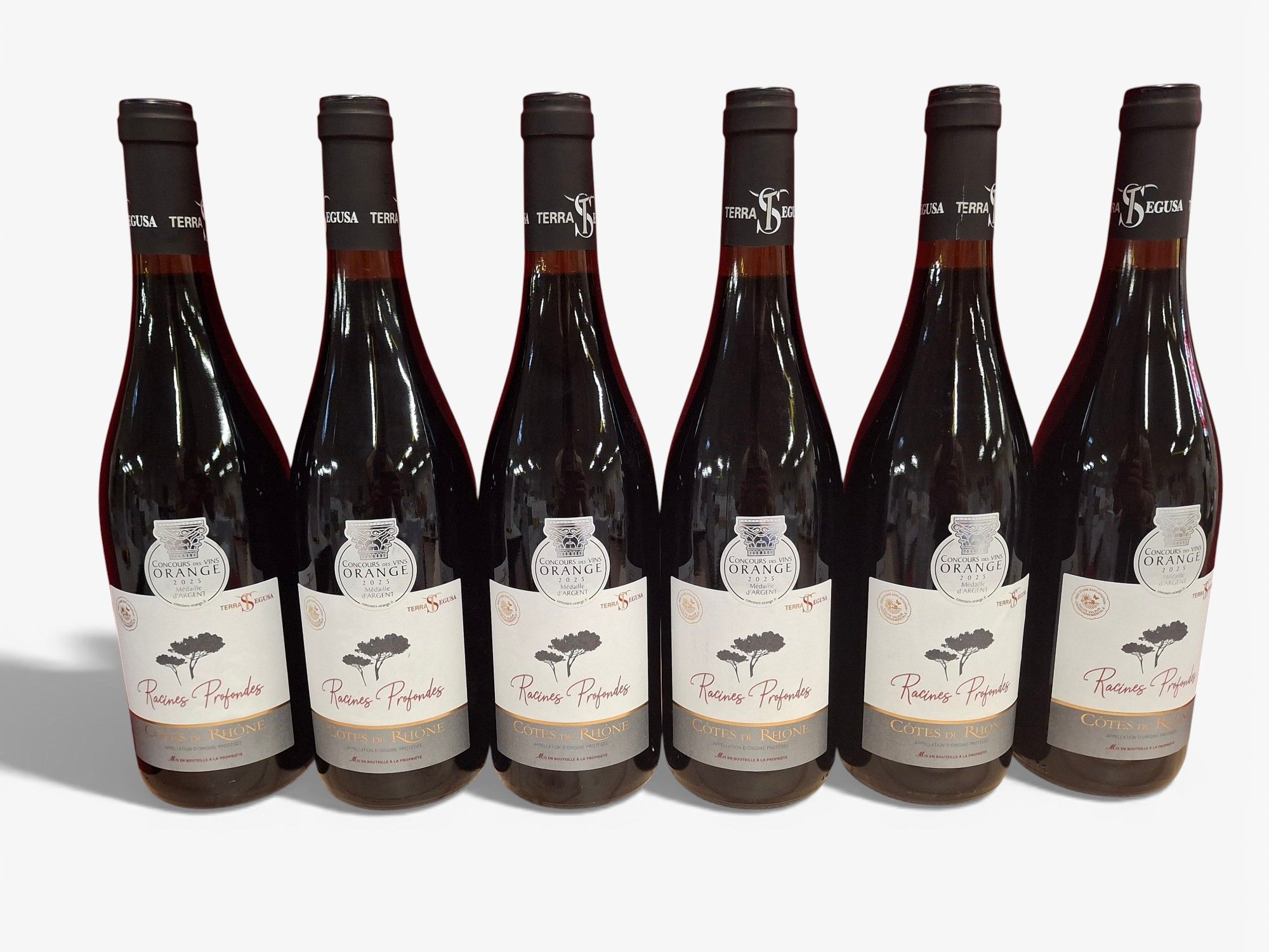 Lot de 6 bouteilles Vacquéras Blanc Cru des Côtes du  Rhône Le Marquis de Fonséguille - Lazuli