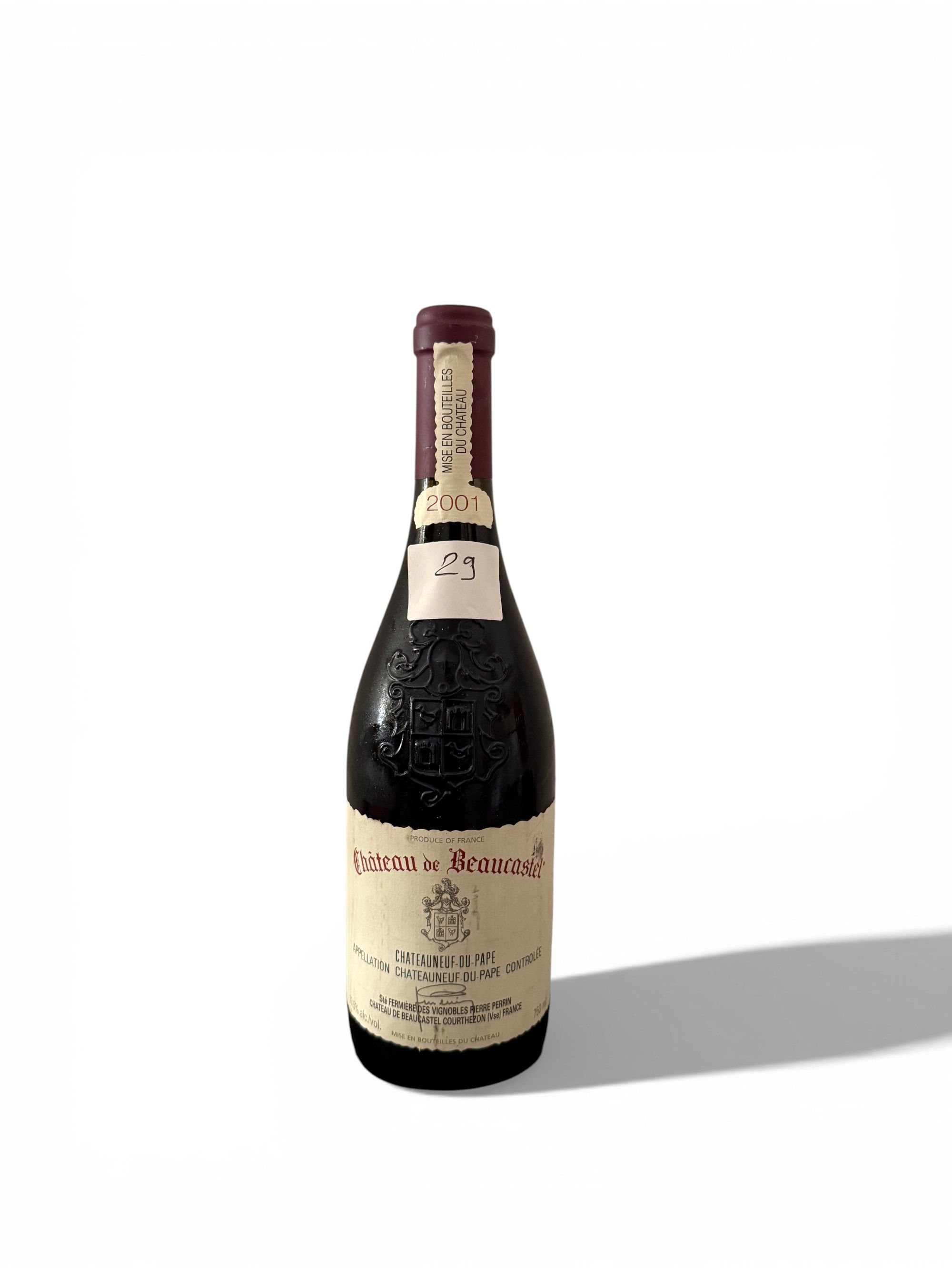 Bouteille chateauneuf du pape château beau castel « hommage à Jacques Perrin » - Lazuli