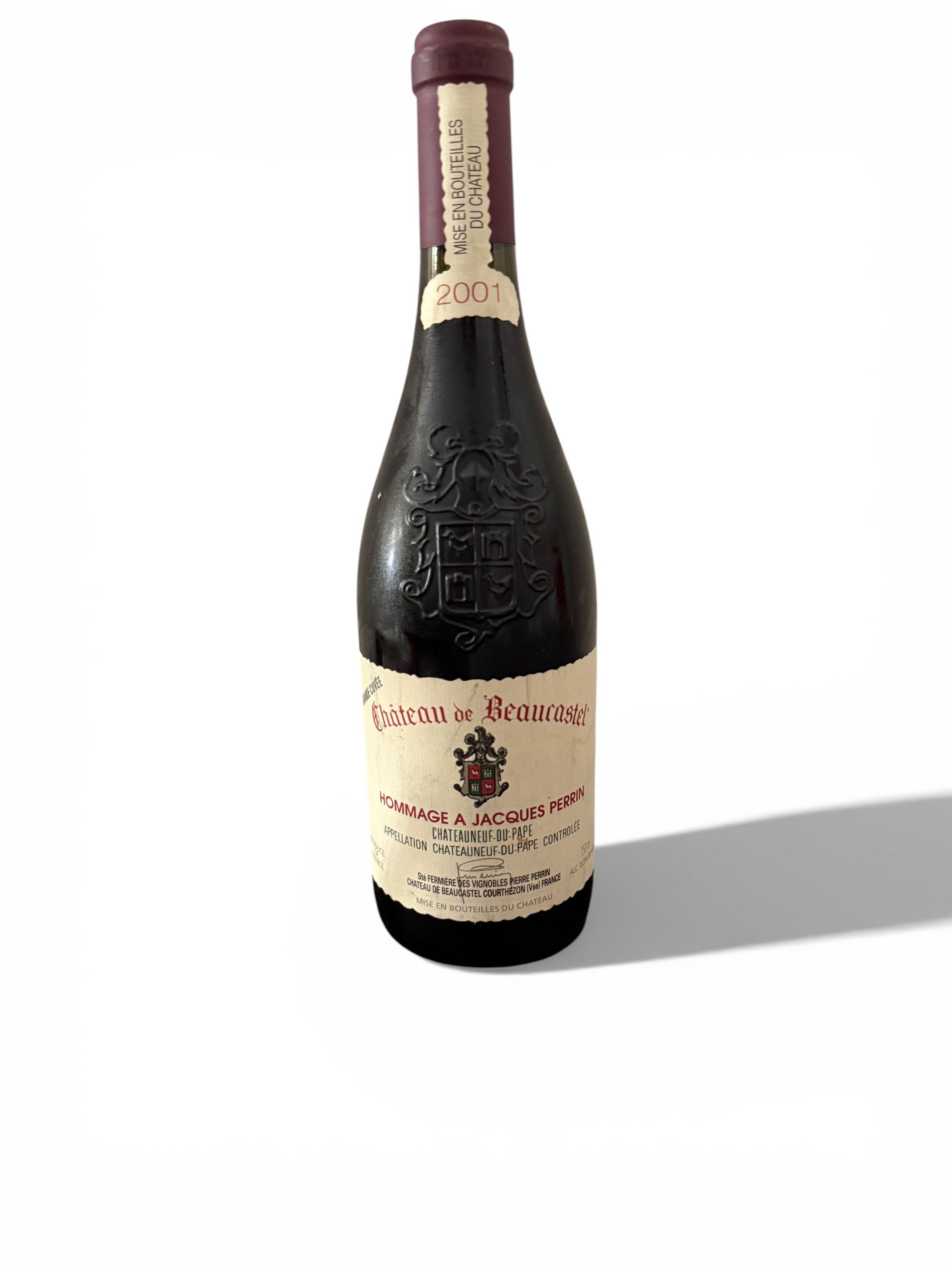 Bouteille chateauneuf du pape château beau castel « hommage à Jacques Perrin » - Lazuli