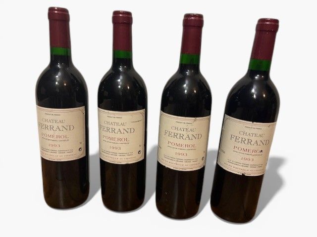 Lot de 4 Bouteilles Pomerol Château Ferrand 1993 - Lazuli