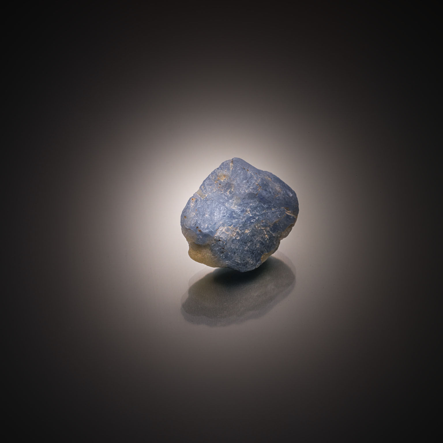 Lot de saphirs (deep) ronds sur papier. - Lazuli