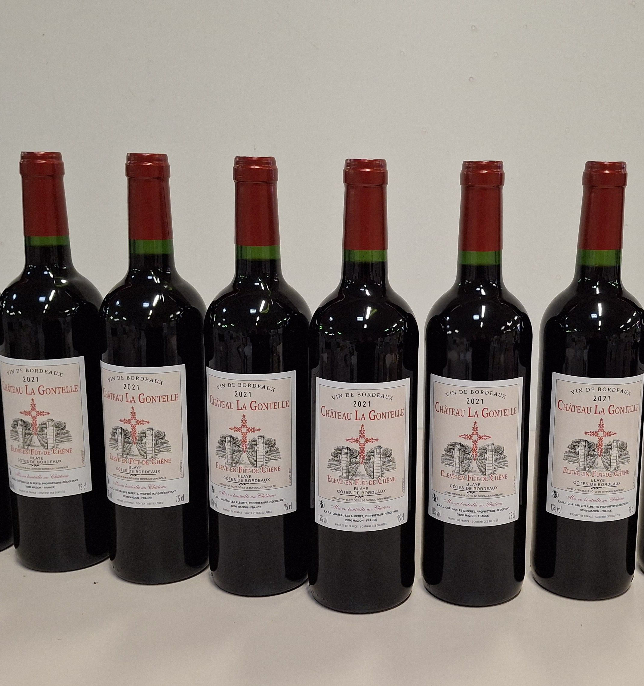 6 Bouteilles Bordeaux Rouge 2022 Les Portes des Chartrons issue d’une culture biologiques bouteilles lourdes - Lazuli