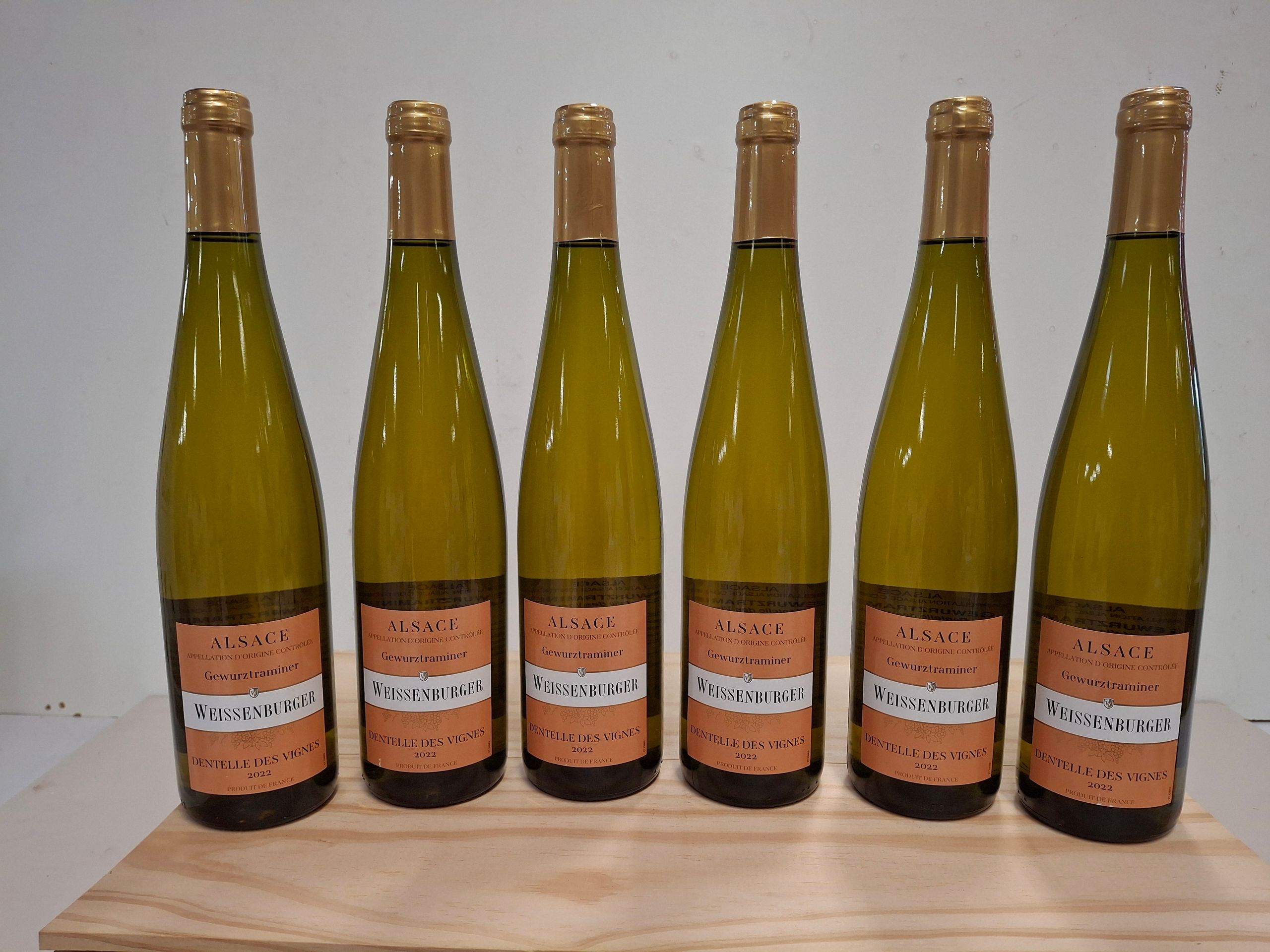 6 Bouteilles Gewurztraminer 2022 Dentelles des Vignes Weisssenburger, Vin d’Alsace Vignerons engagés - Lazuli