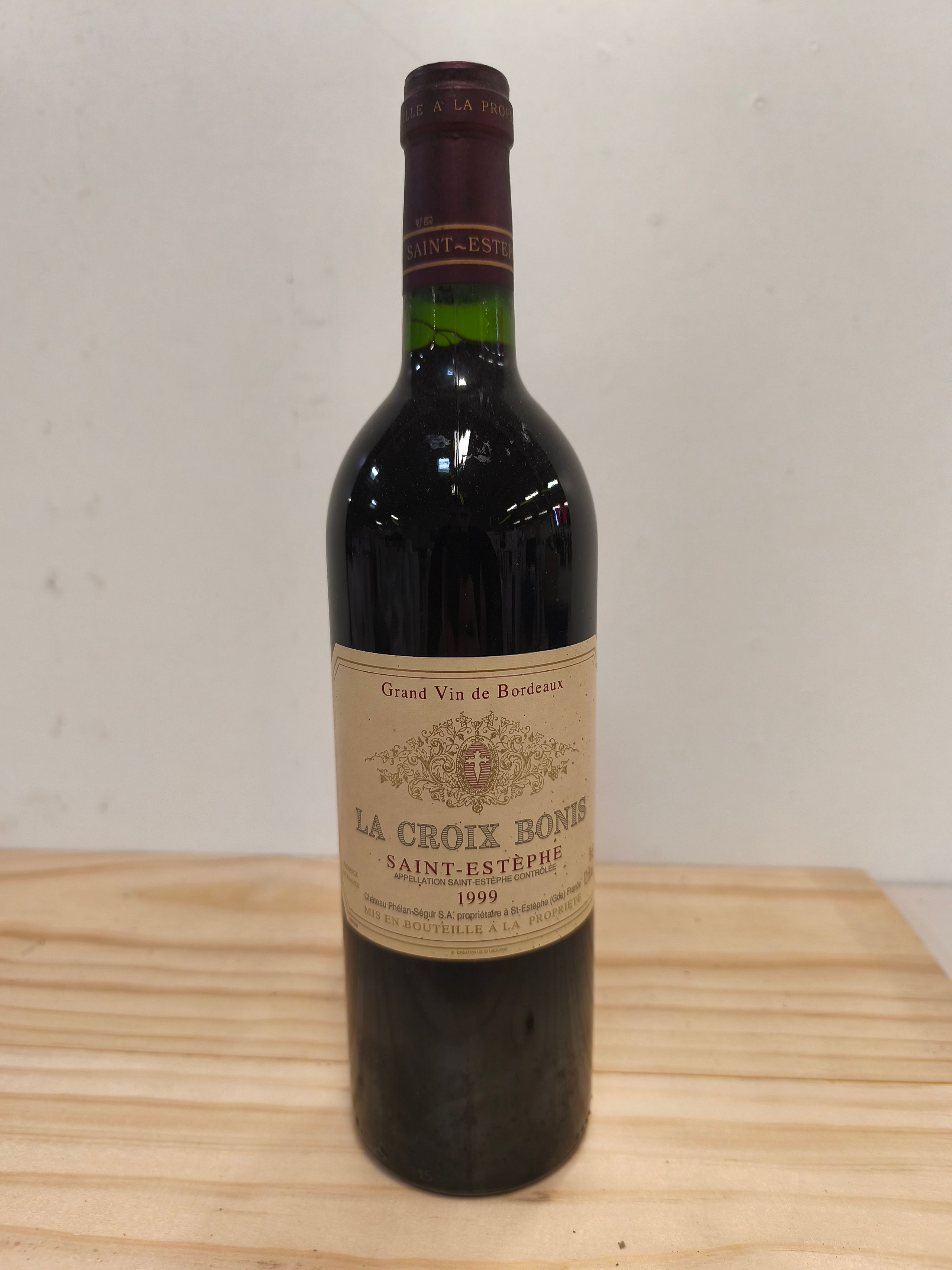 1 Bouteille La Croix Bonis 1999 Saint Estèphe propriétaire récoltant, état parfait - Lazuli