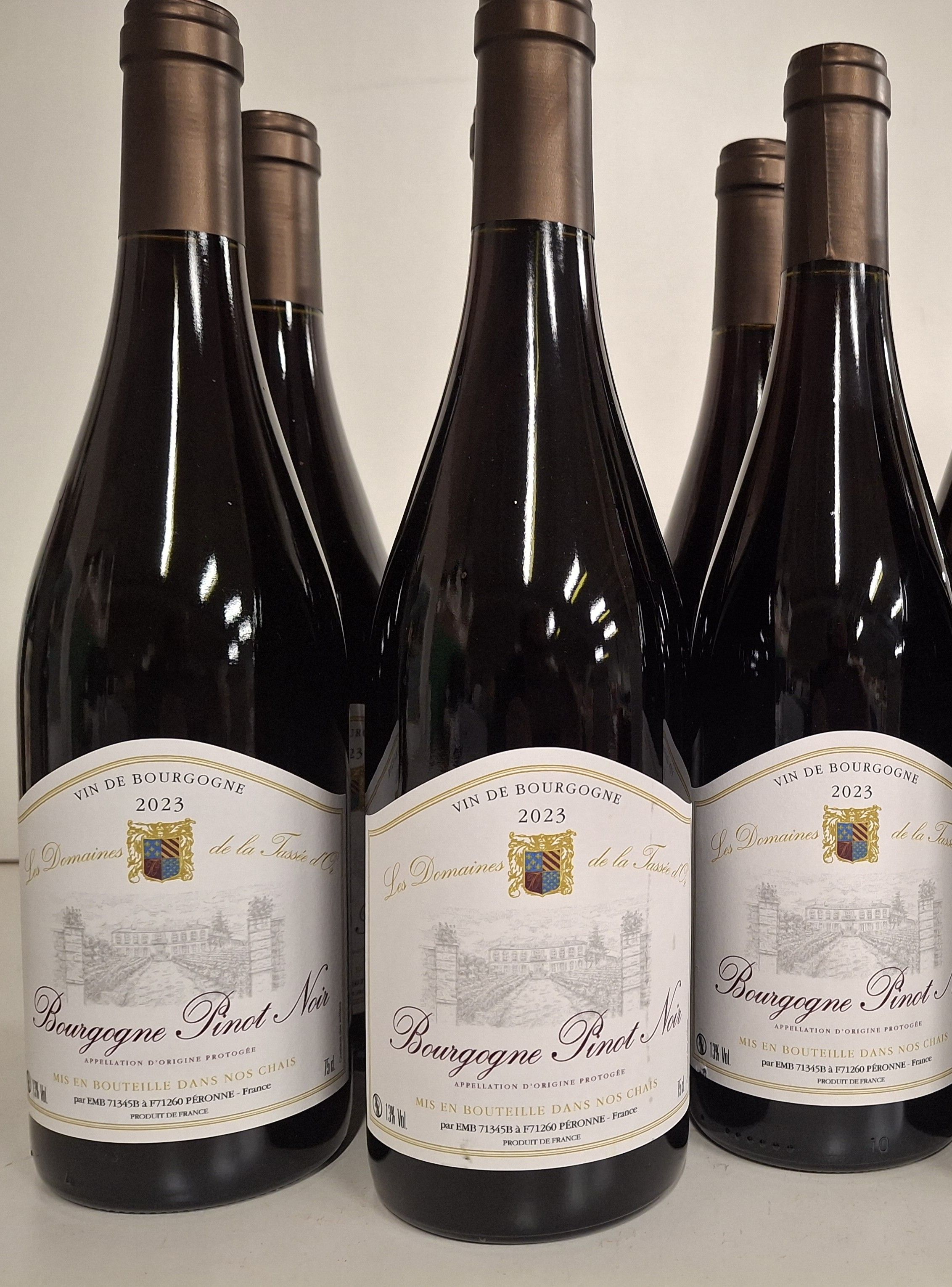 6 Bouteilles Pinot Noir 2023 Domaine de La Tassé d’Or, état parfait - Lazuli