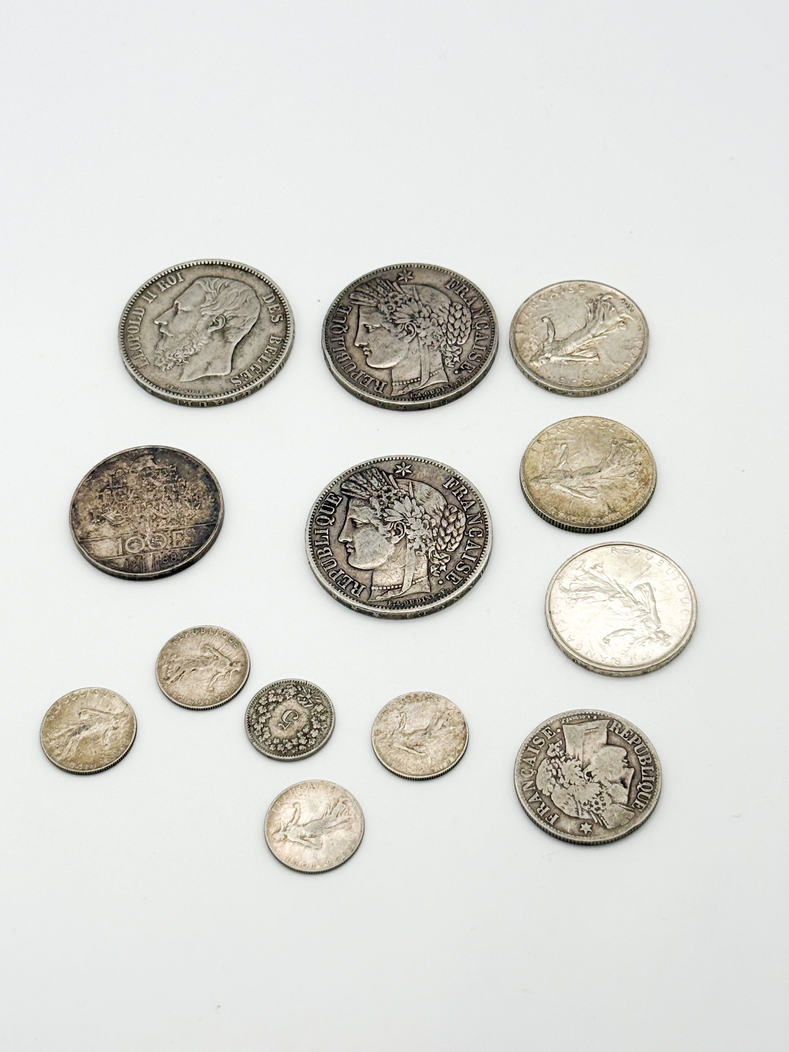 Lot de pièces en argent comprenant : - Lazuli
