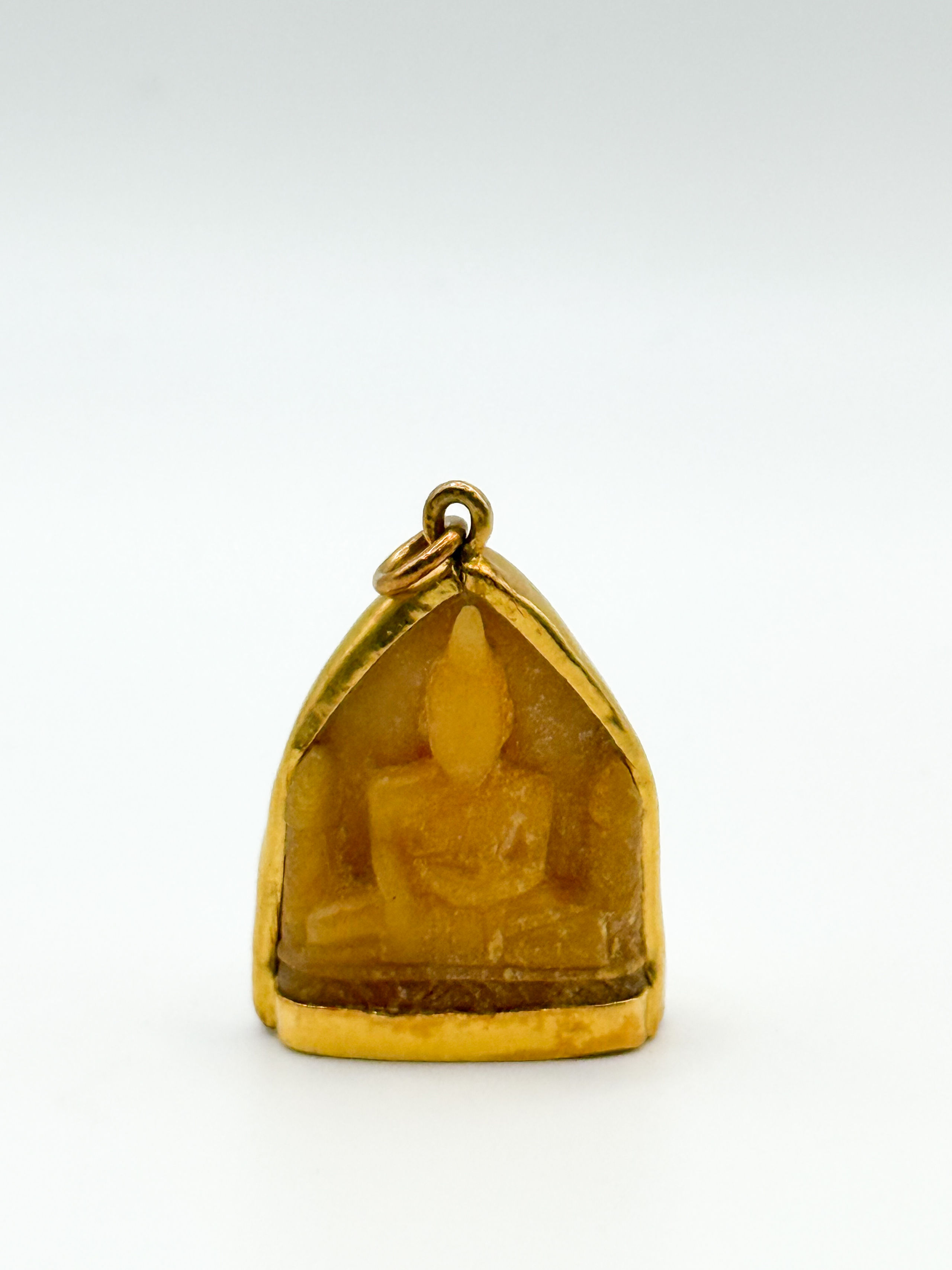 Pendentif en argent orné de quartz fumé. - Lazuli