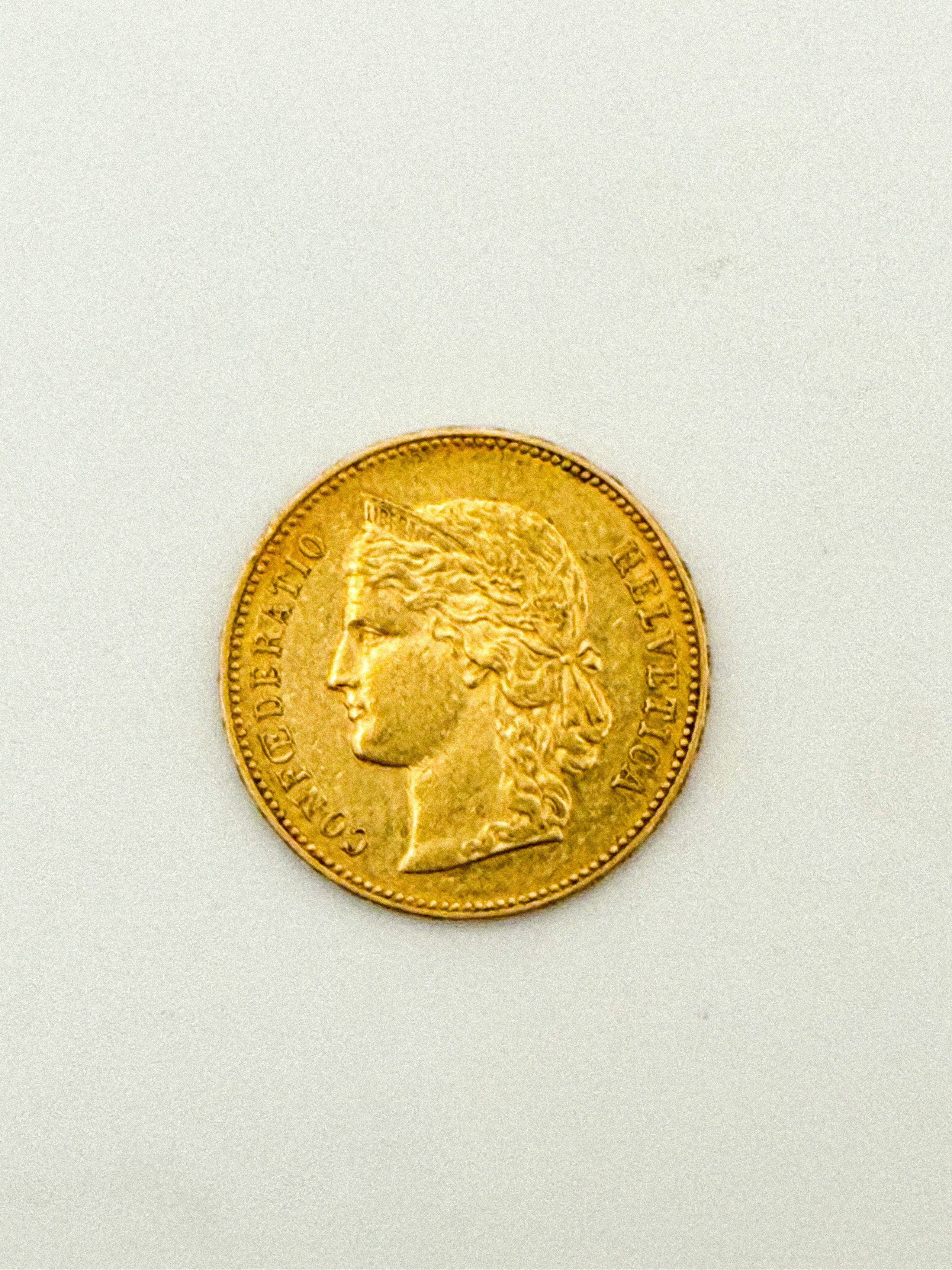 Pièce en or de 20 francs Tête Helvetia (1896 B (Berne)) - Lazuli