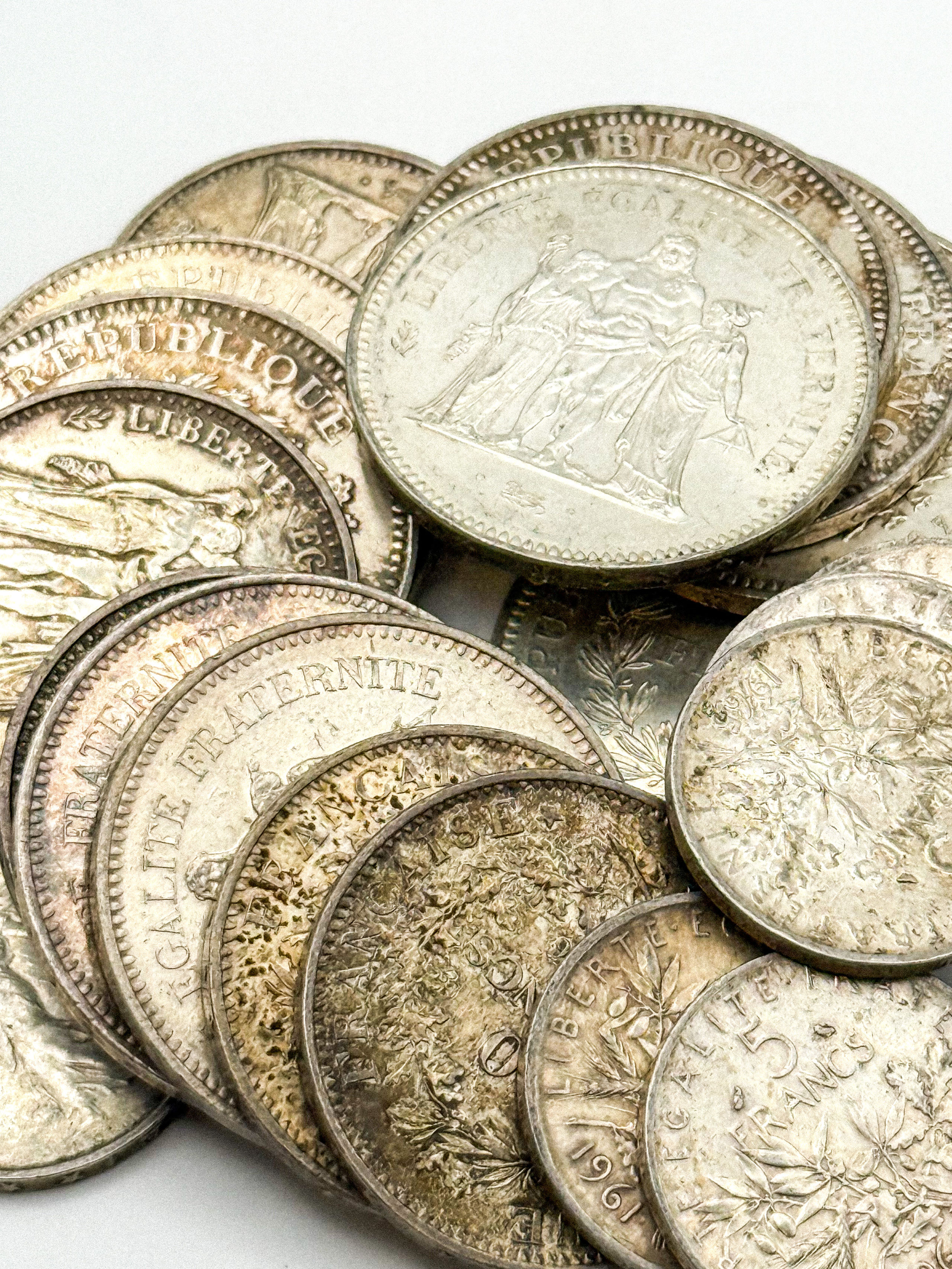 Lot de pièces en argent comprenant : - Lazuli