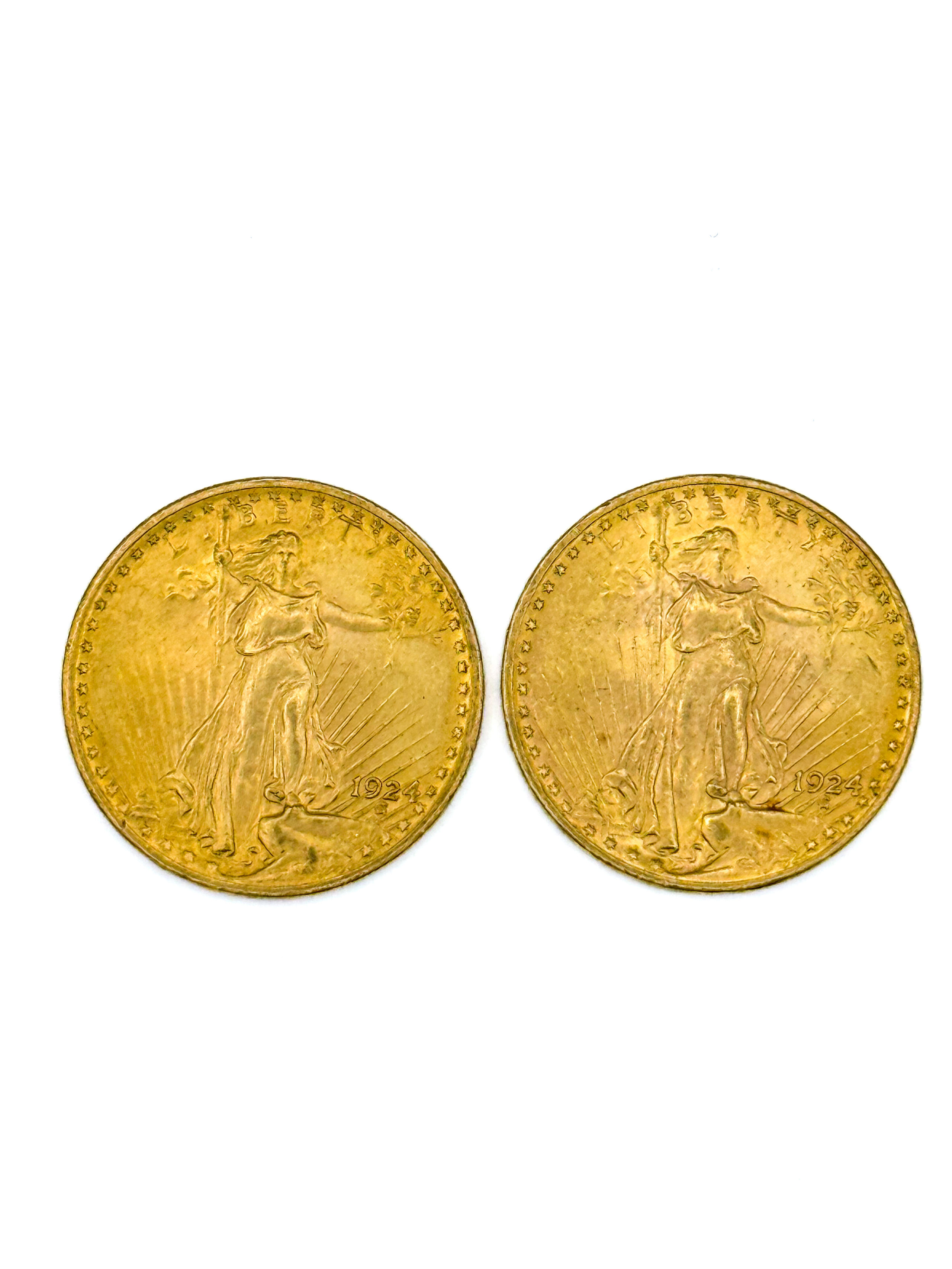 2 pièces 20 dollars « Saint-Gaudens – Double Eagle » avec devise 1924 - Lazuli