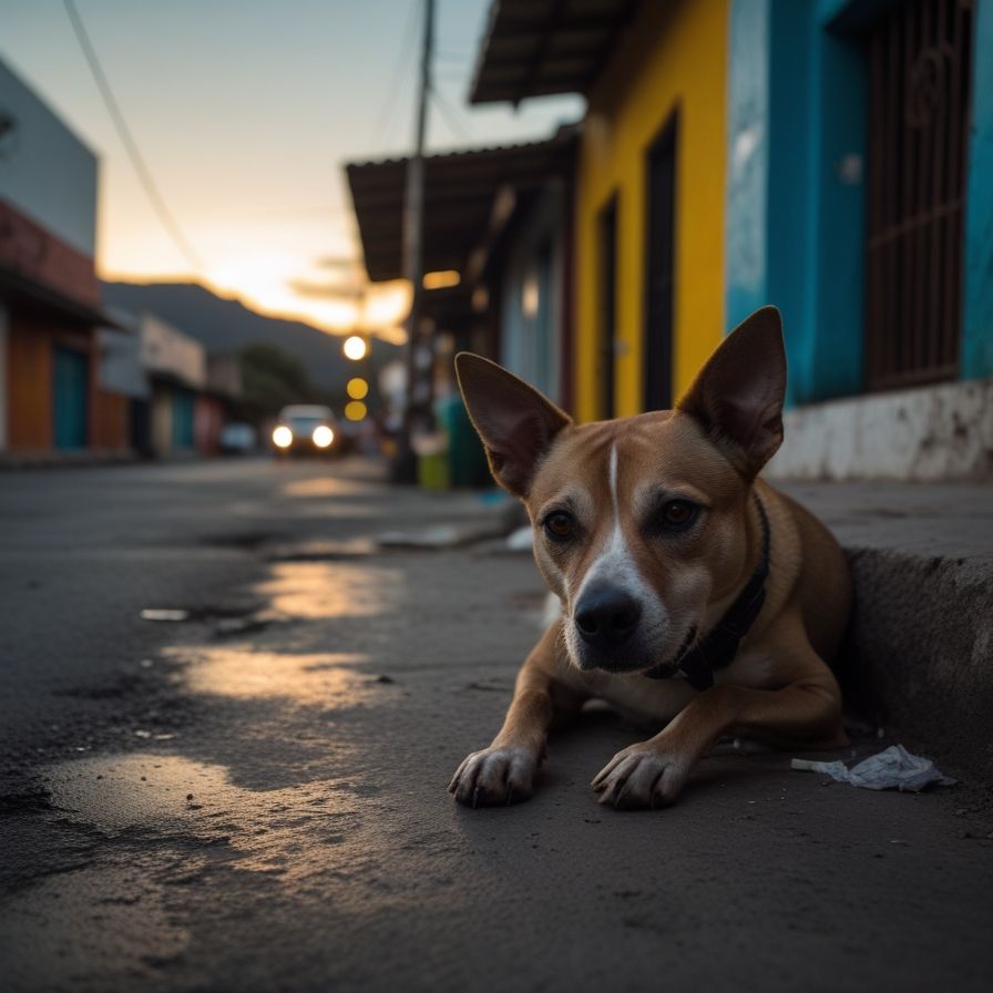 Perro rescatado feliz