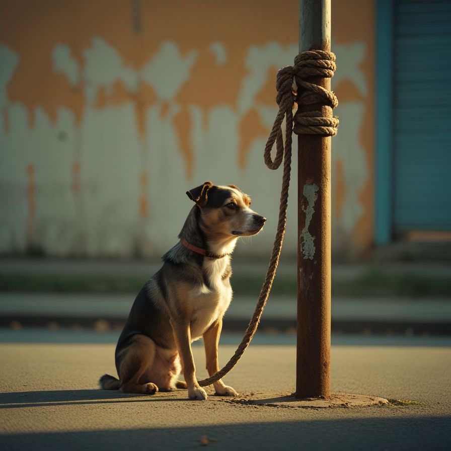 Perro abandonado