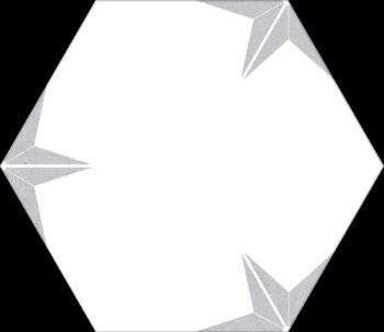 HEXAGONAL STELLA SILVER 25x22 (Caja de 1,04 m2)