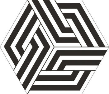 HEXAGONAL AXIS BLACK 25x22