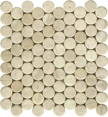 PIEDRA CIRCULAR CAPUCCINO Malla 30x30 (Caja de 1 m2)