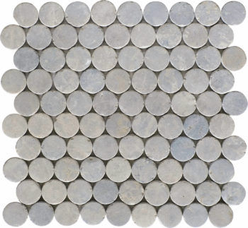 PIEDRA CIRCULAR GRIS Malla 30x30 (Caja de 1 m2)