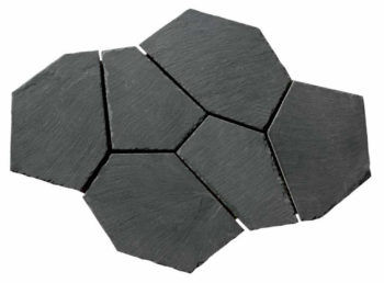 PIEDRA FLAGS BLACK Malla 68x50 (Caja de 1 m2)