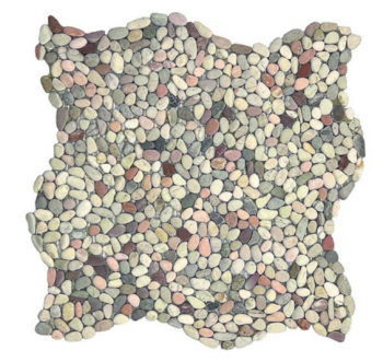 PIEDRA MINI PEBLES MIX Malla 30x30 (Caja de 1 m2)