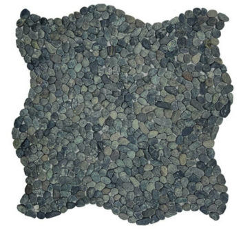 PIEDRA MINI PEBLES NEGRO Malla 30x30 (Caja de 1 m2)