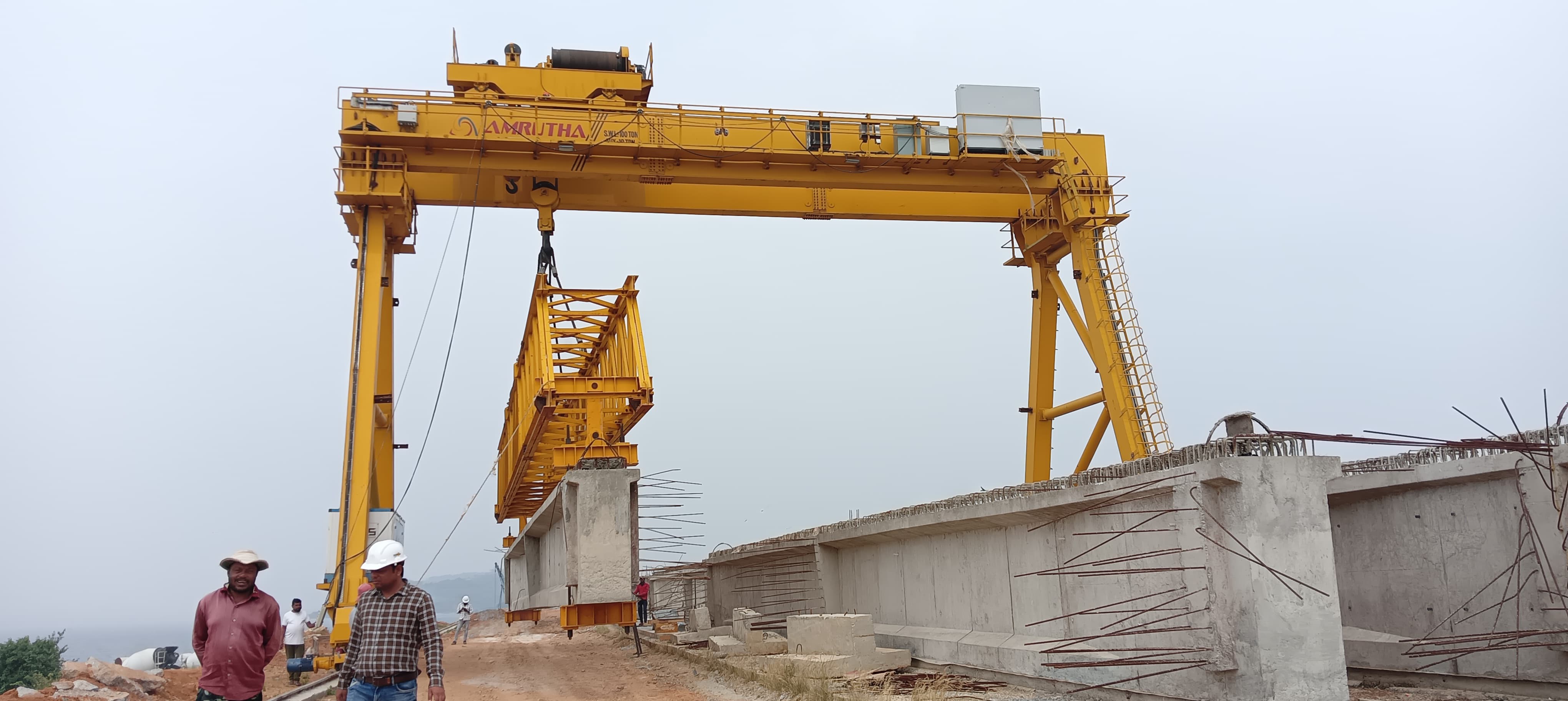 100 Ton x 17.5 m Gantry Crane with I-Casting Girder Launching System