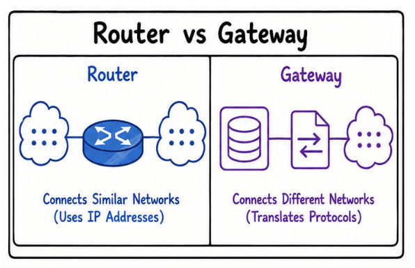 Router vs Gateway Network Devices