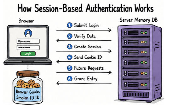 How Session-Based Authentication Works