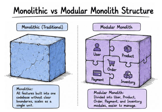Difference Between Monolithic vs Modular Monolith