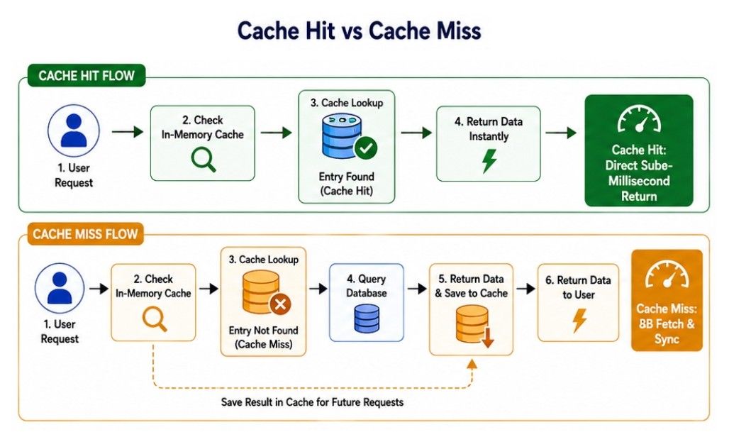 Difference Between Cache Hit vs Cache Miss