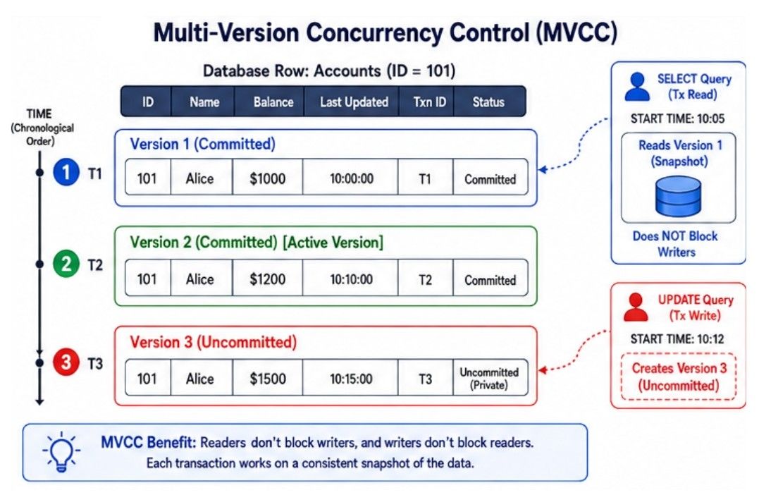 MVCC (Multi-Version Concurrency Control)