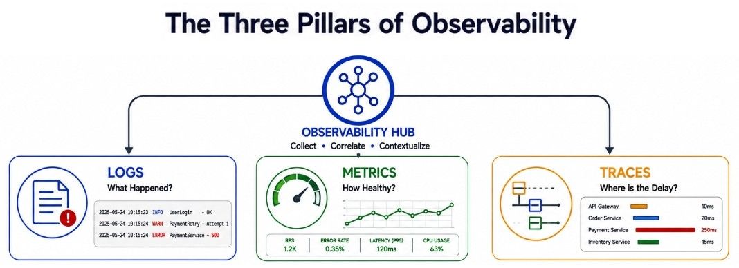 The Three Pillars of Observability