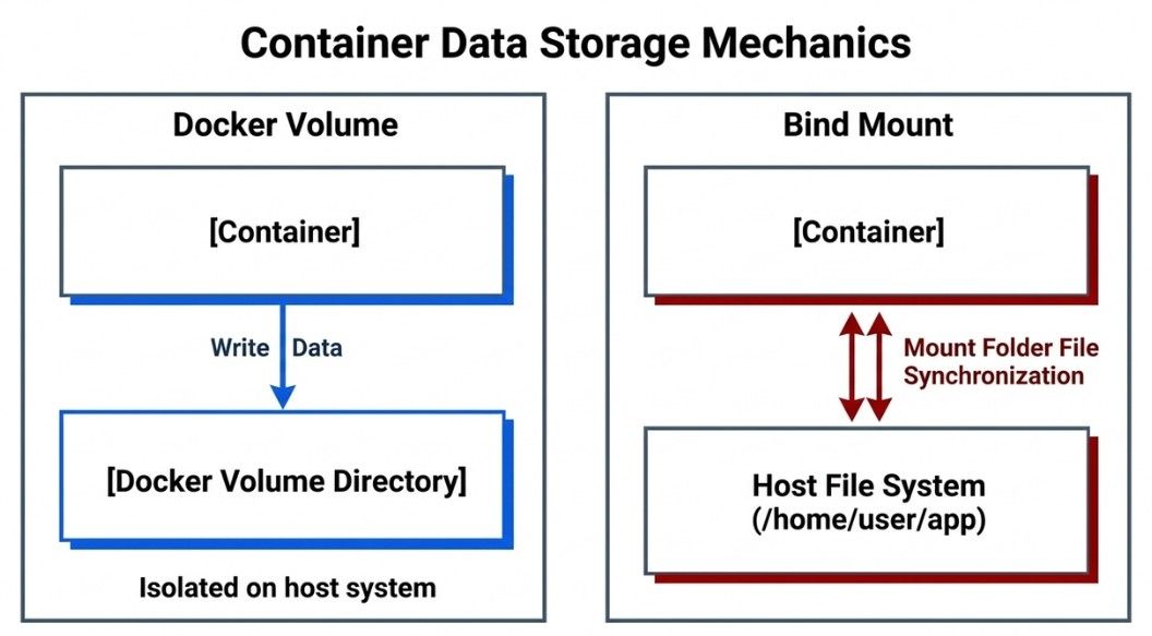 Difference Between Docker Volume vs Bind Mounts
