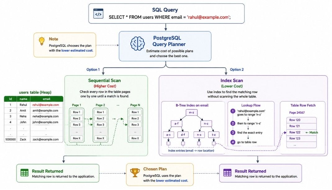 PostgreSQL Query Planning and Execution