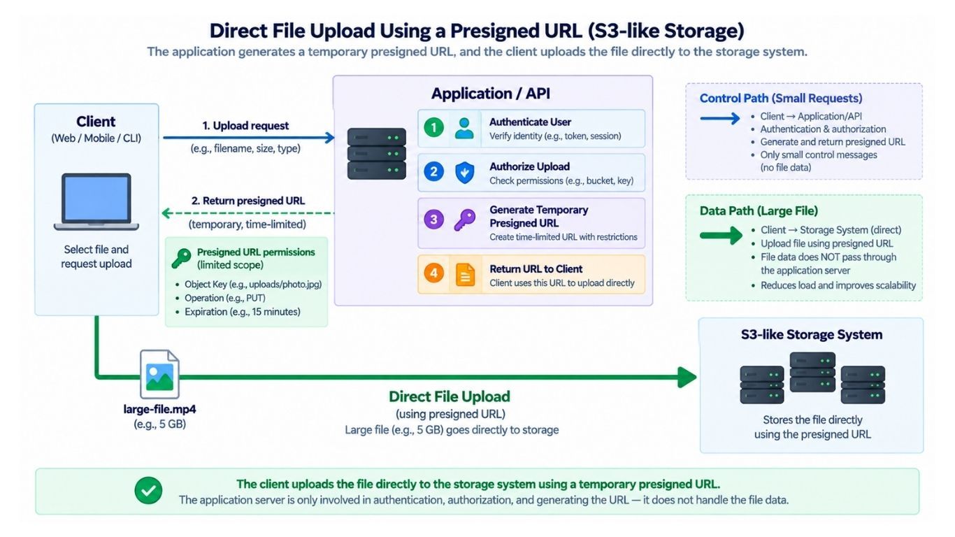 Presigned URLs for Direct Data Transfer