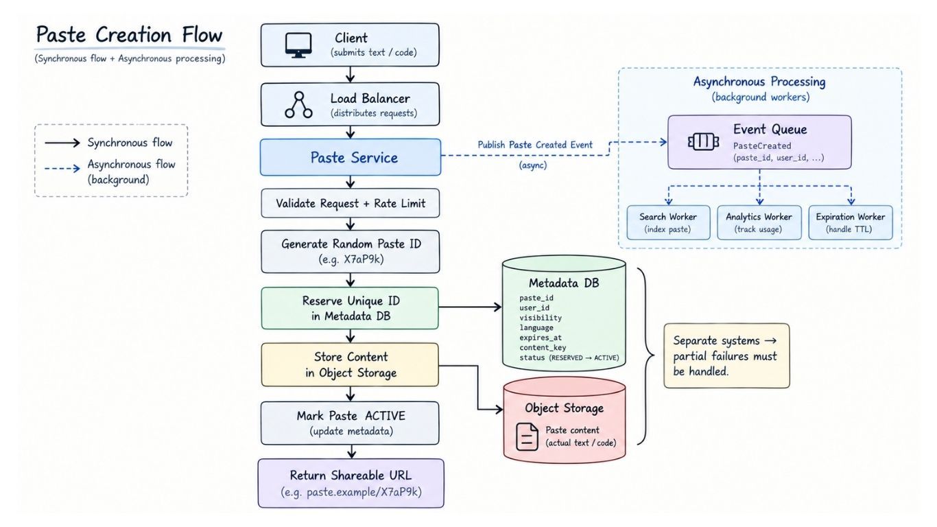 Paste Creation Flow