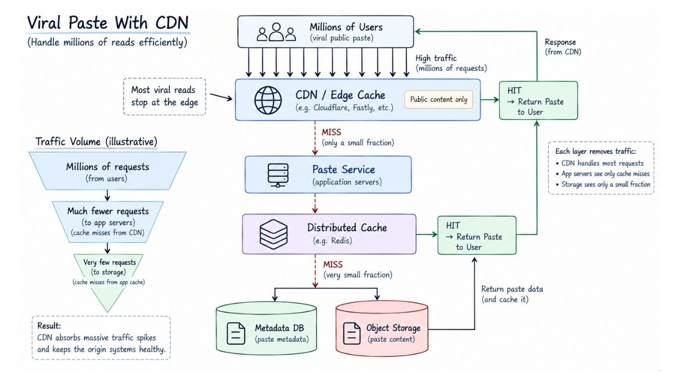 CDN for Viral Public Pastes