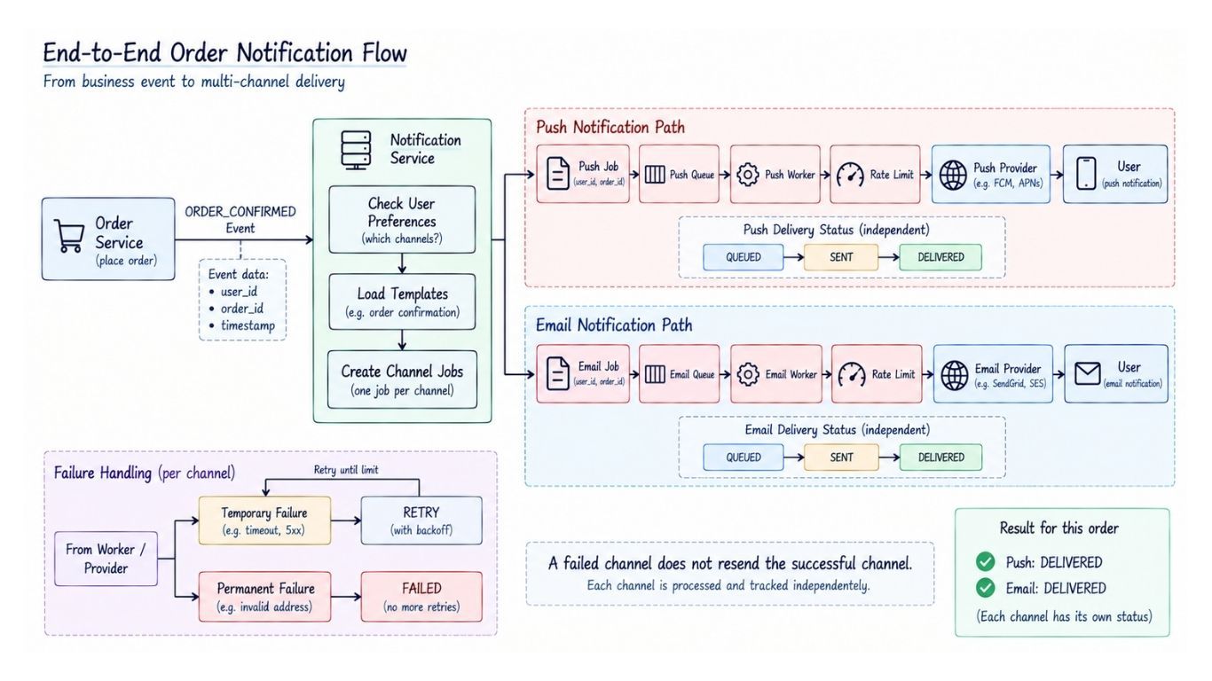 End-to-End Notification Flow