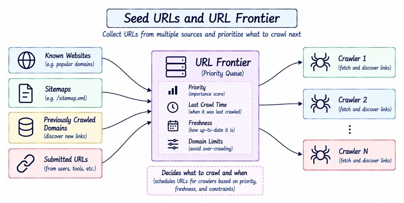 Seed URLs and URL Frontier