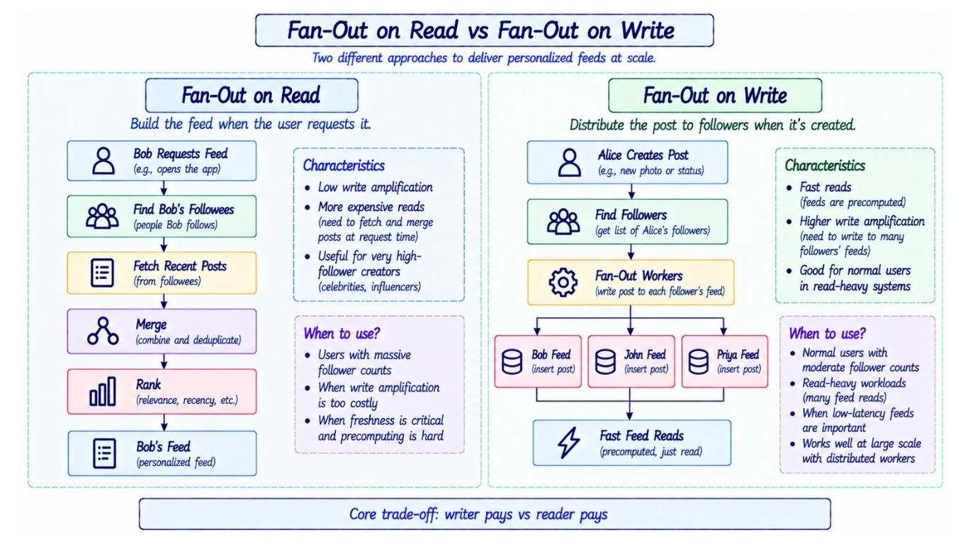 Fan-Out on Read vs Fan-Out on Write